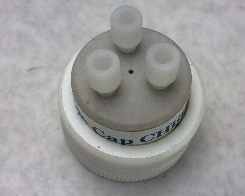 Lot of 5 LabGlass Biotech Three Hole Cap Chromeware