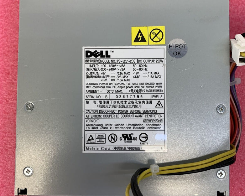 Dell PS-5212DS M0148 250W Power Supply