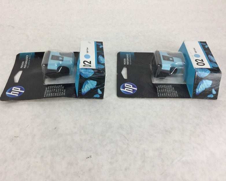 Genuine HP 02 Light Cyan Cartridge C8774WN, Lot of 2, NEW Sealed