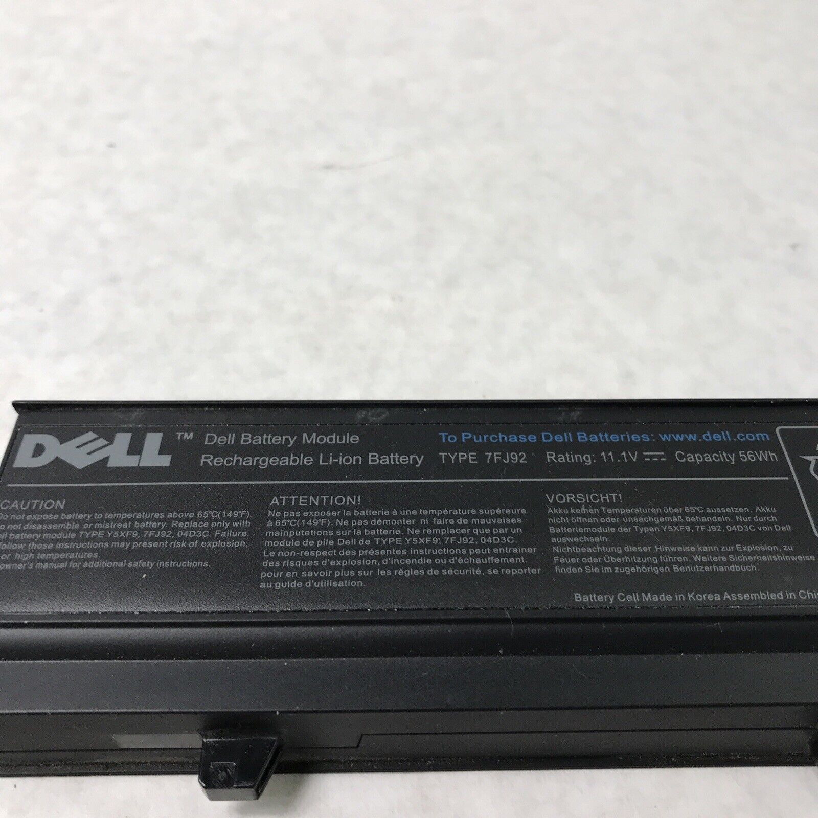 (Lot of 4) Genuine Dell TY3P4 11.1V Laptop Battery Rechargeable Li-ion Battery
