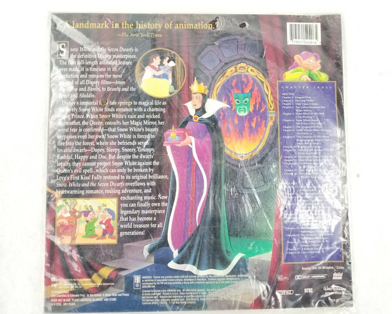 Snow White And The Seven Dwarfs Walt Disney’s Masterpiece LaserDisc