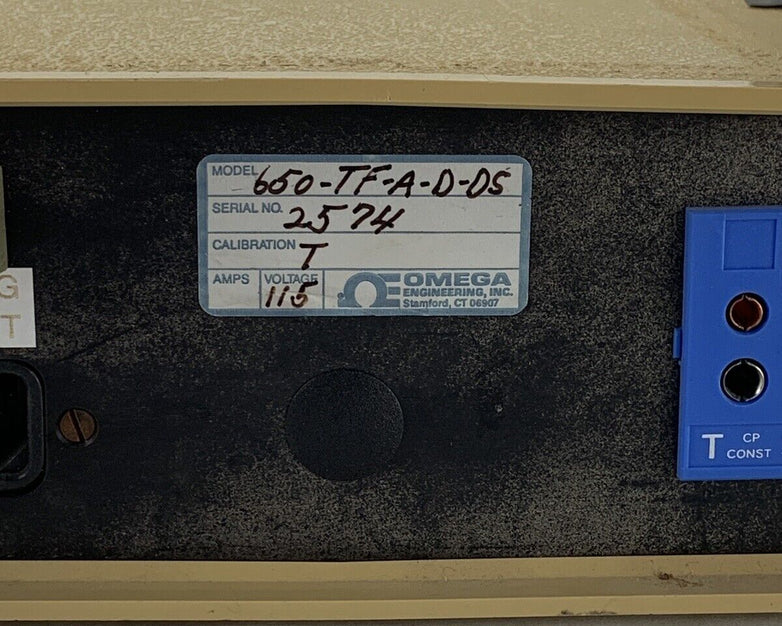 Omega Model 650 Type J Thermocouple Thermometer Power Tested