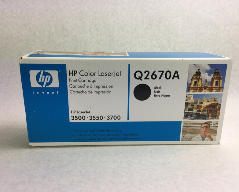 Genuine HP Laserjet Q2670A Black Toner Cartridge Factory Sealed Box