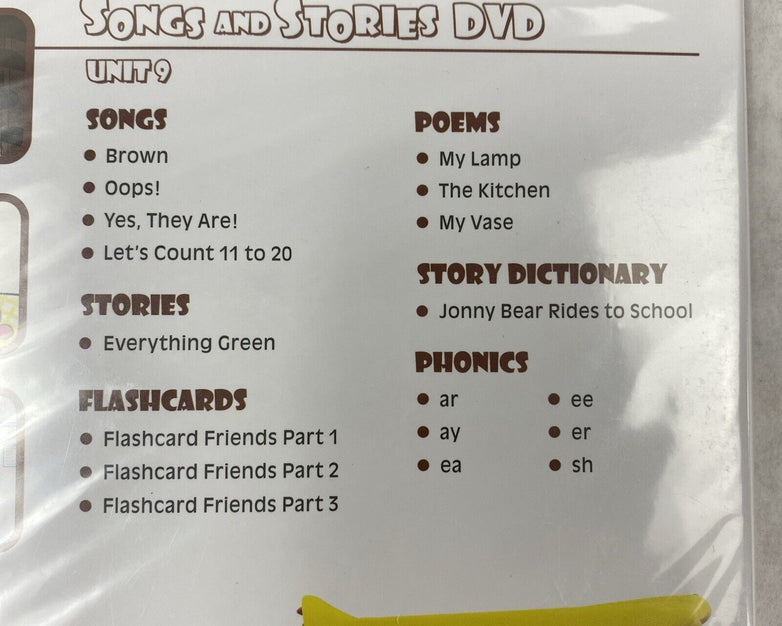 Grapeseed Songs And Stories DVD Unit 9 Brown English Education for Children Kid
