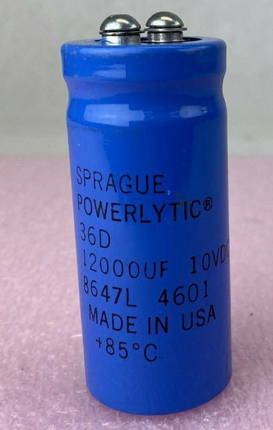 Sprague Powerlytic 36D 85°C 8647L 4601 capacitators 12000uF 10VDC