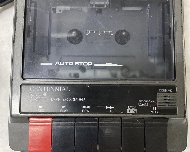 Centennial C-693 Slimline Cassette Tape Recorder NO FAST FORWARD