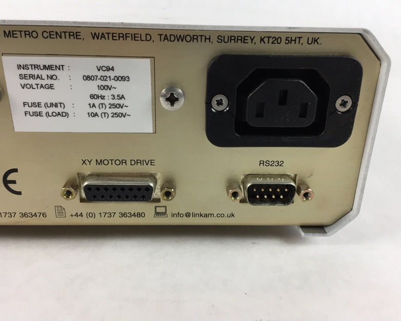 Linkam Scientific Instruments VC-94 Vacuum Controller Industrial Lab Equipment
