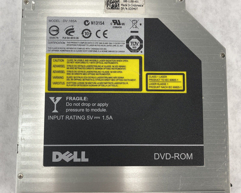 Dell 0D5M0T 8X SATA DVD-ROM Drive DV-18SA for Latitude E6400 E6510