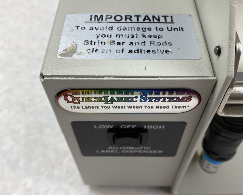 Quick Label Systems 27100-000 Heavy Duty QuickDispense Auto Dispenser UNTESTED