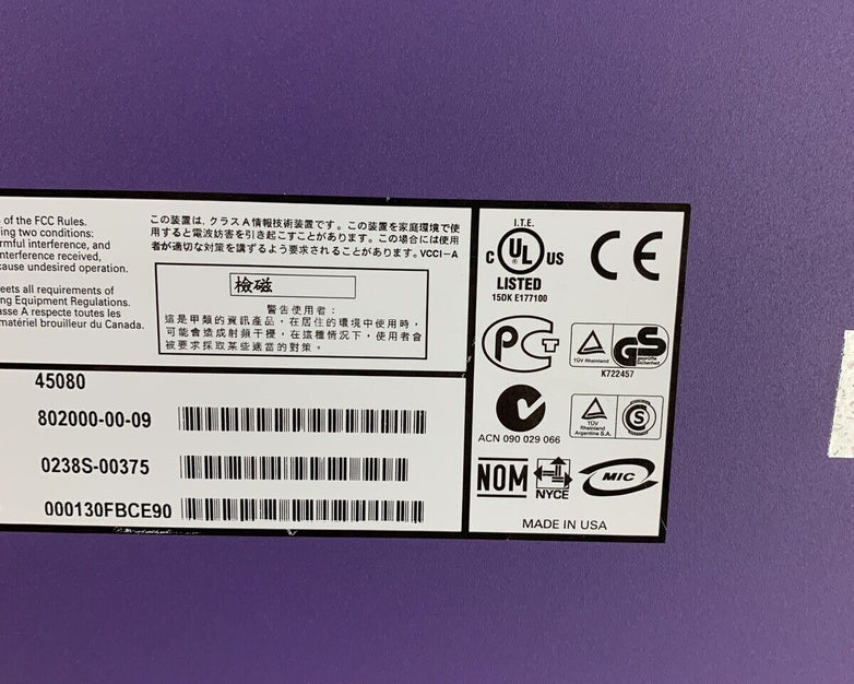 Extreme Networks Alpine 3808 9 Slot Switch 45080 6x FM-32T 1x WM-4T1 1x GM-4X