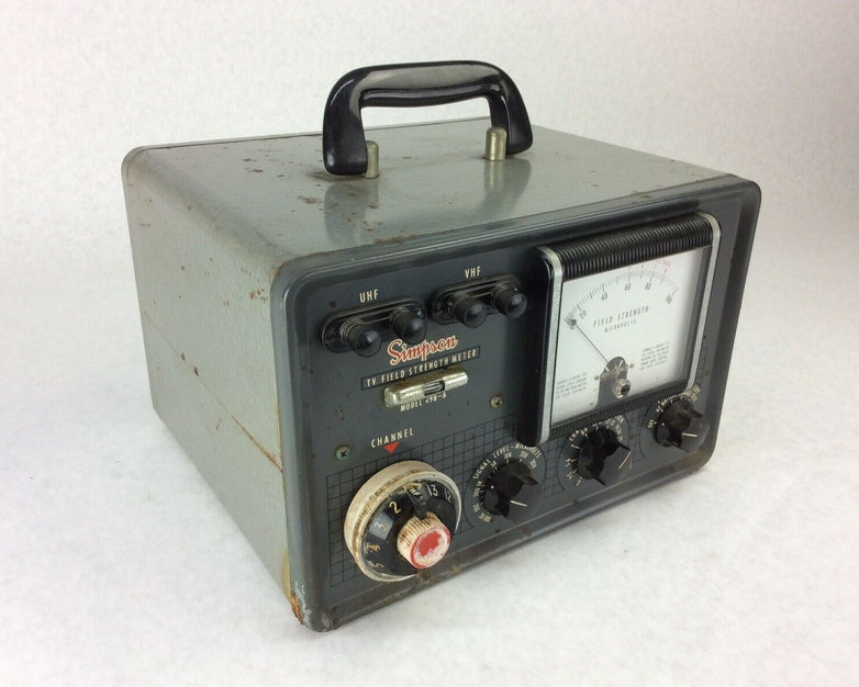 Vintage Simpson TV Field Strength Meter 498-A