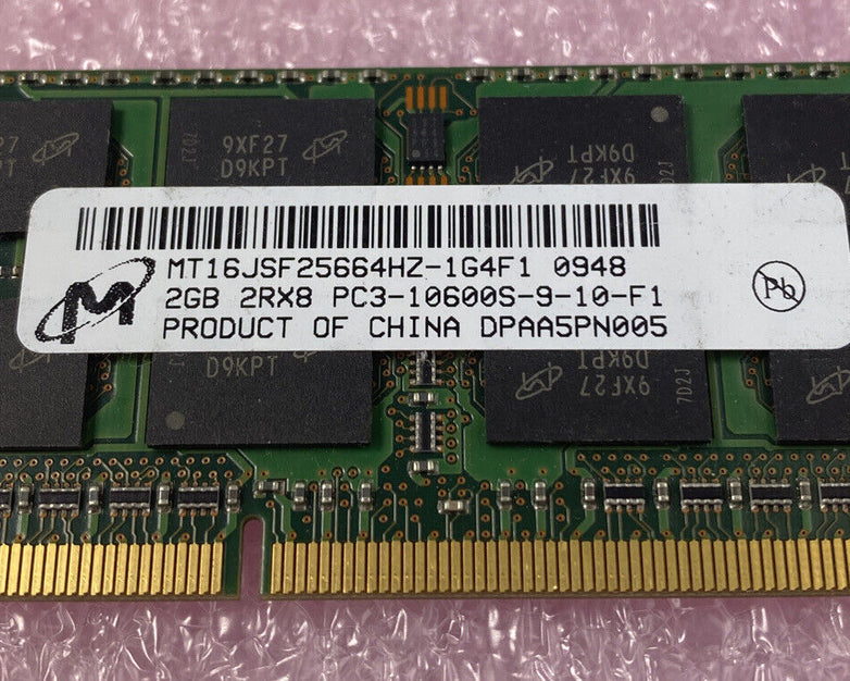 2GB Micron MT16JSF25664HZ-1G4F1 PC3-10600S DDR3-RAM 204pin SO-DIMM 2Rx8