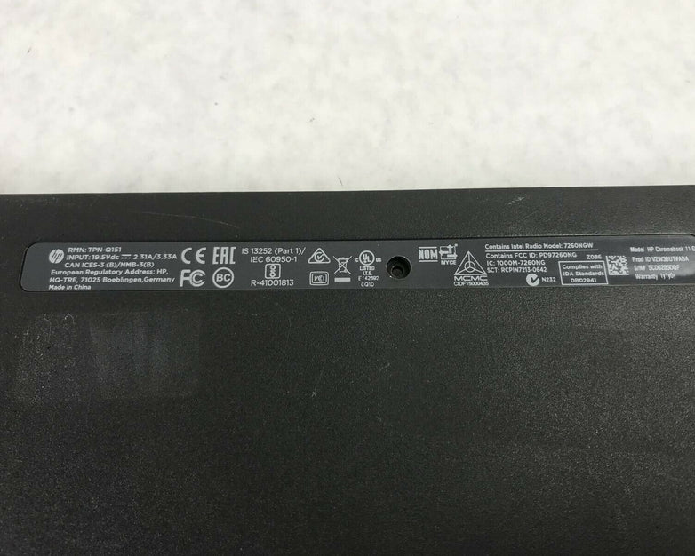 HP 11 G4 EE Chromebook Gray Bottom Cover TPN-Q151