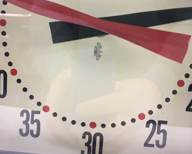 Vintage ME Quartz Table Top Black Plastic Clock
