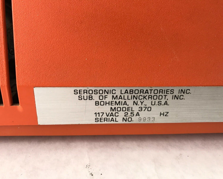 Vintage Mallinckrodt Science Products Model 370 Serometer Incubator
