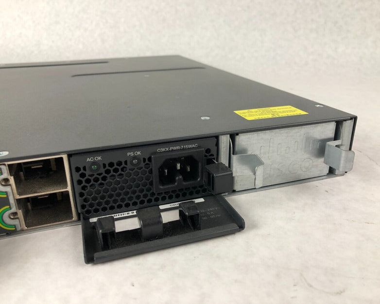 Cisco WS-C3750X-48P-S 48-Port GbE PoE Catalyst Network Switch