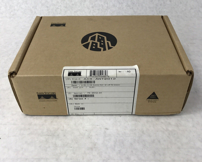 Cisco Systems AIR-ANT2012 2.4GHz 6.5dBi Diversity Patch Ant w/ RP-TNC Connector