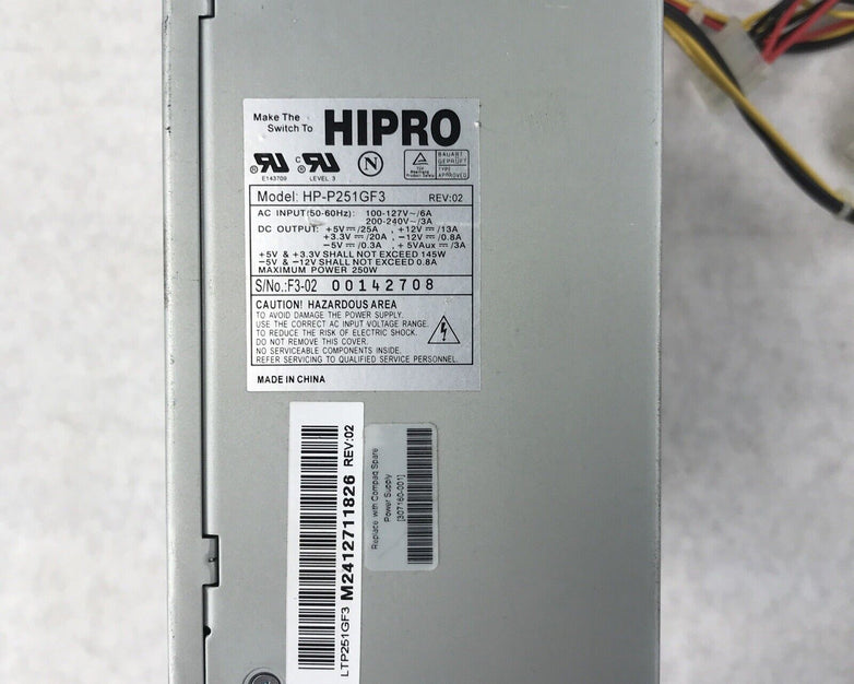 Hipro HP-P251GF3 Power Supply PSU 240V 3A 60Hz 20-Pin