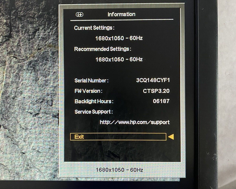 Lot of 2 HP Compaq LA2205WG 22" 1680x1050 DVI-D VGA TFT Monitors ONLY Grade C