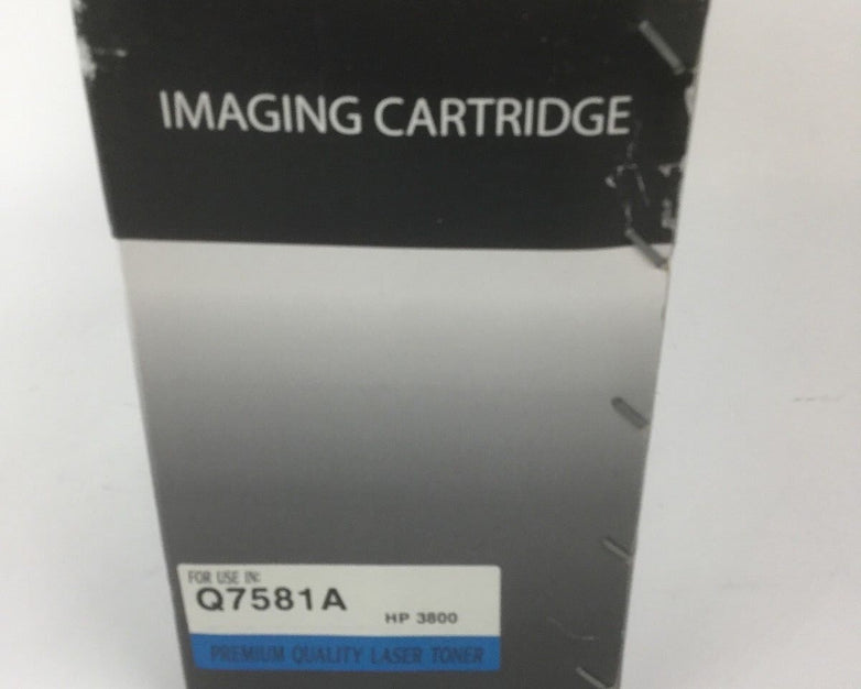 IMAGING CARTRIDGE, Cyan Toner Cartridge Compatible for HP 3800, Q7581A NEW