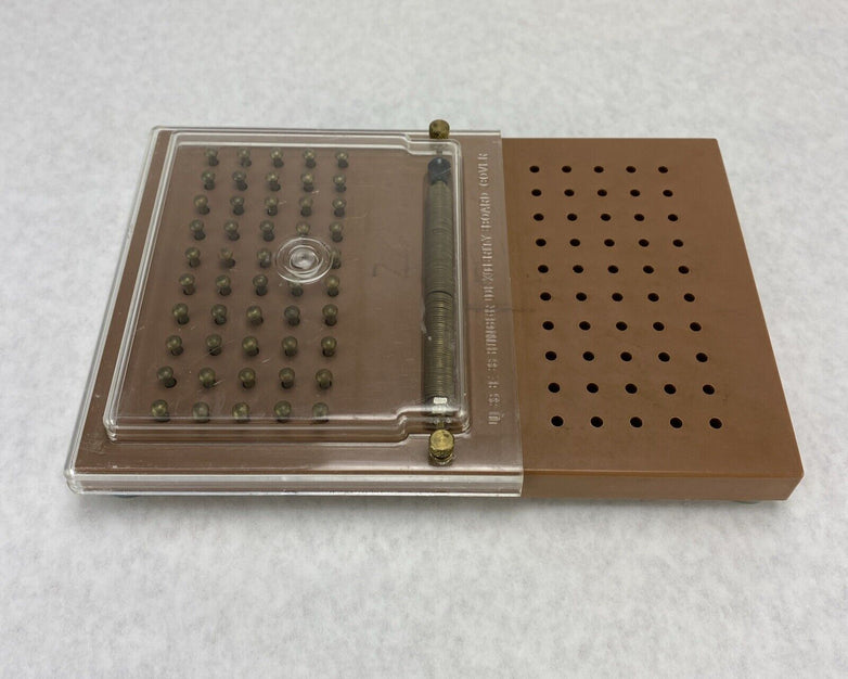 Vintage USES Finger Dexterity Board Clear Cover