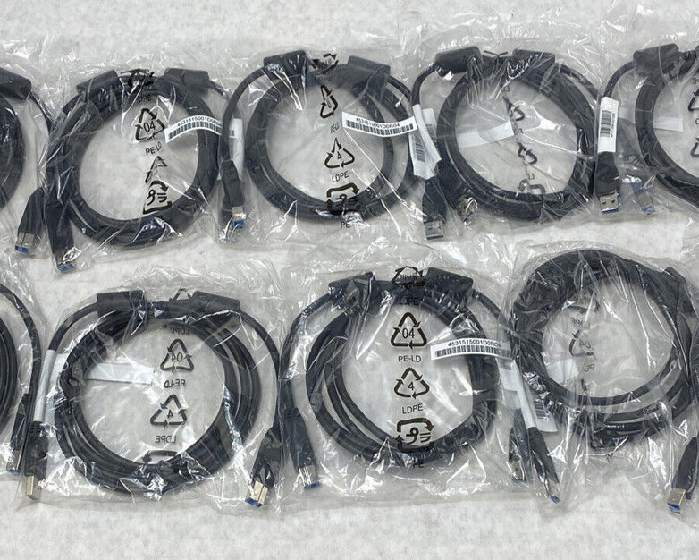 Lot(10) Genuine HP 917468 SS USB 3.0 Cable A-Male to B-Male 6ft Black
