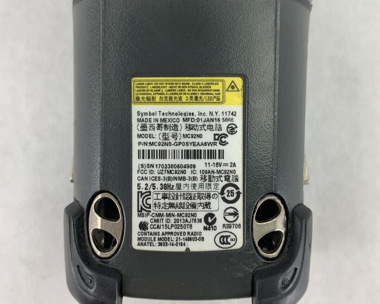 Symbol MC92N0-GP0SYEAA6WR Handheld Computer Laser Barcode Scanner Damaged Case