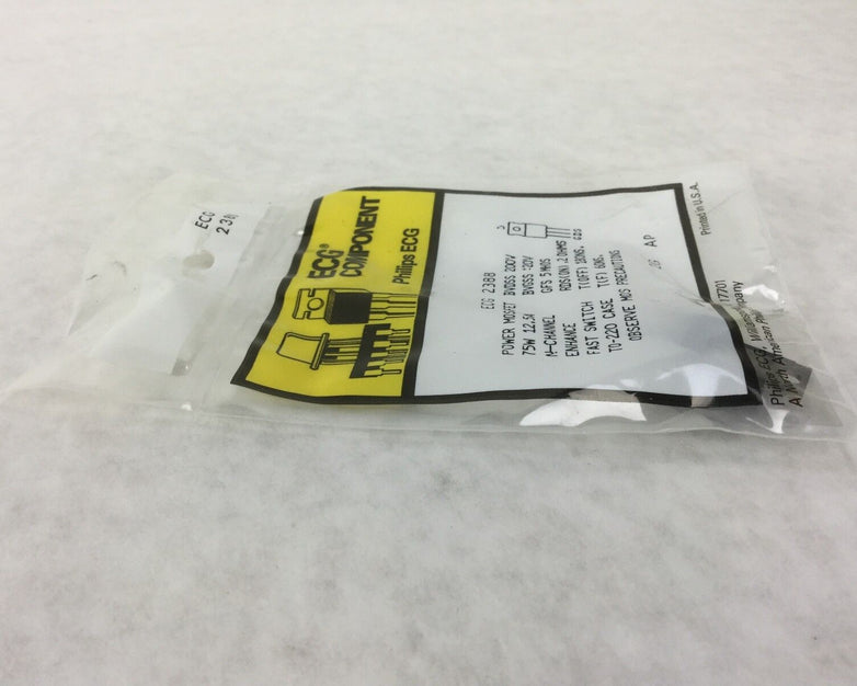 Philips ECG 2388 Transistor, PWR MOSFET, 75W 12.5A, NEW SEALED