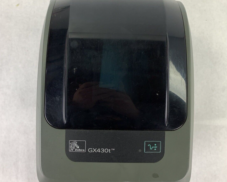 Zebra GX430t Barcode Printer Thermal Label 4" Bad Serial Port Tested