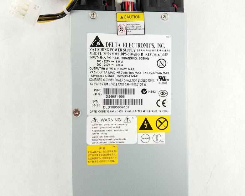 Delta Electronics DPS-350AB-5 B D54651-006 1U 350W Power Supply