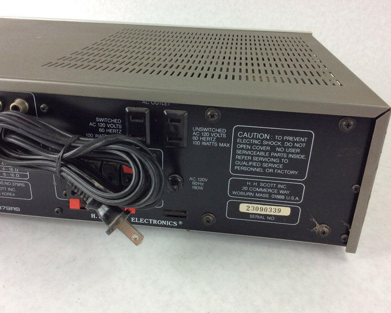 Vintage HH Scott Model 379RS AM/FM Stereo Receiver - No Output