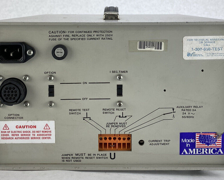 Associated Research 4040AT AC/DC Hypot Ground Continuity Test Set SOLD AS IS