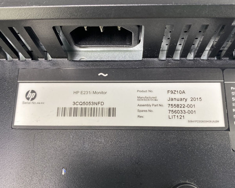 HP F9Z10A EliteDisplay E231i 21 inch Monitor 1080p DisplayPort VGA DVI-D Grade B