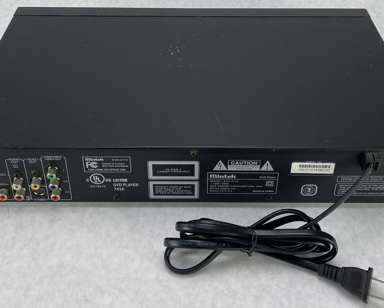Mintek DVD-2110 DVD CD Player S-Video Component RCA NO REMOTE