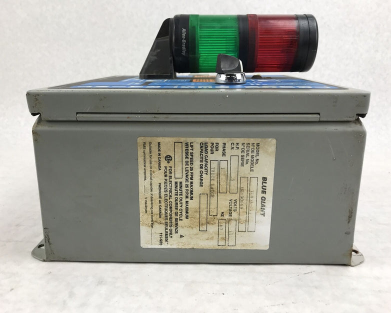 Blue Giant MTR 1160T 027-105 Truck Restraint 115V Control Panel 038-158 ES