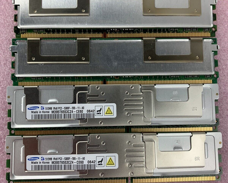 Lot of 4 512MB DDR2 PC2-5300F-555-11-A0 HP# 398705-051 Server Memory RAM