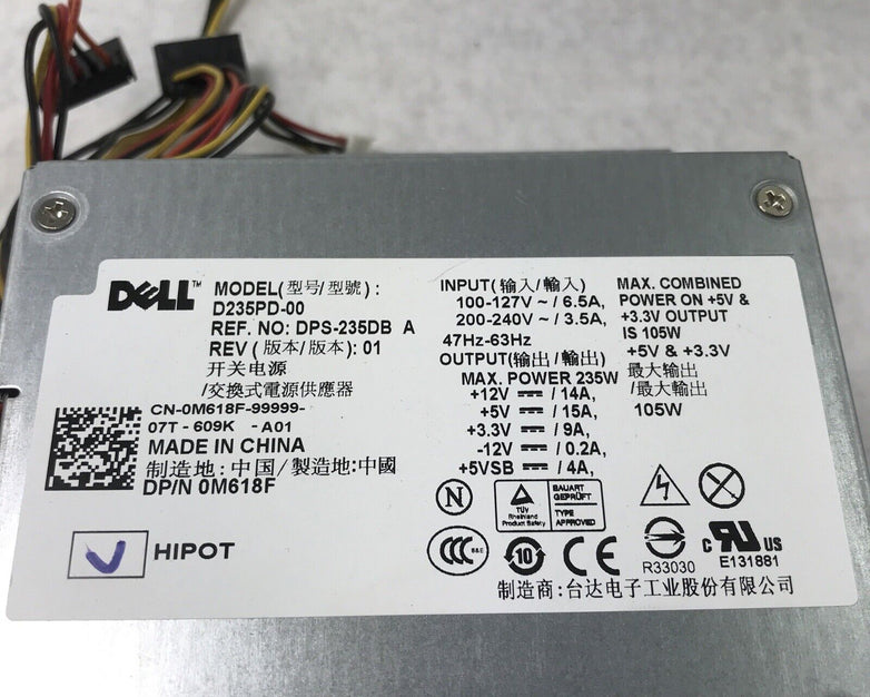 Dell DPS-235DB 235W 240V 63Hz Power Supply (Tested and working)