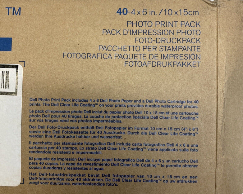 Dell 0D6605 Photo Print Pack 40 4x6in 10x15cm Genuine 0F6932 NOS Photo Cartridge