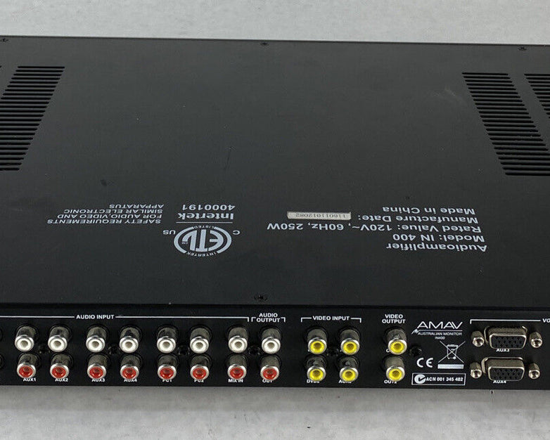 AMAV IN400 Australian Monitor Audio Amplifier NEEDS REPAIR
