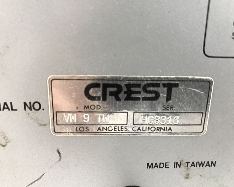 Vintage Crest VM-9-TW Television VM 9 TW