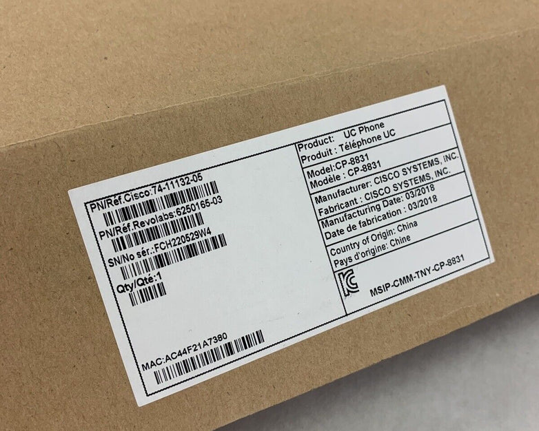 New Box Opened Cisco CP-8831-K9 Unified IP Conference Phone Base & Control Unit