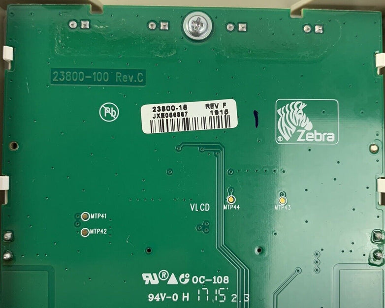 Zebra 105SL Plus Label Printer Control Panel MN 23800-15