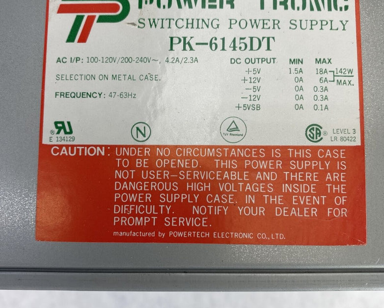 Power Tronic PK-6145DT3 142W Switching Power Supply for Gateway P5-133