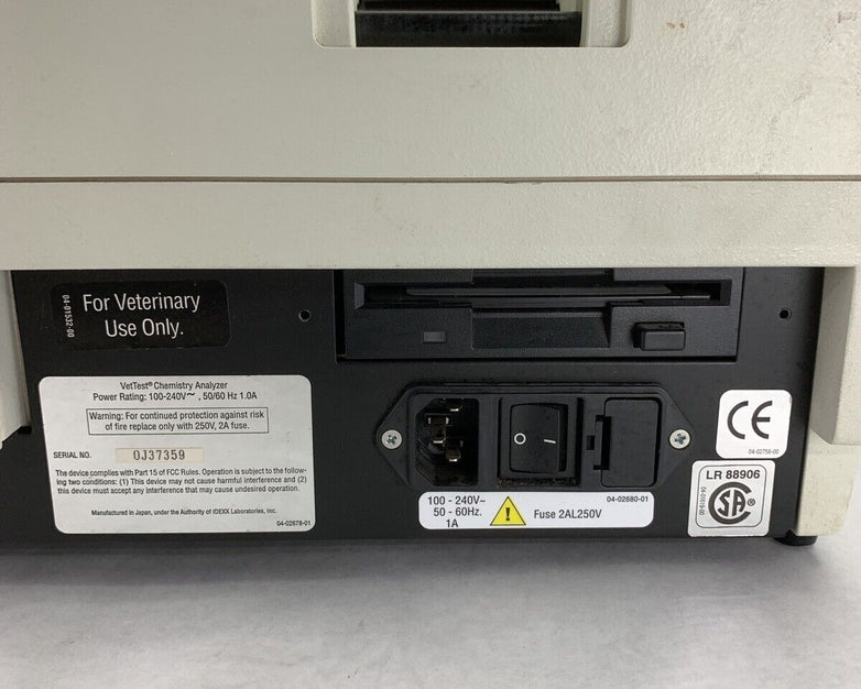 IDEXX Vet Test 8008 Veterinary Chemistry Analyzer For Parts and Repair