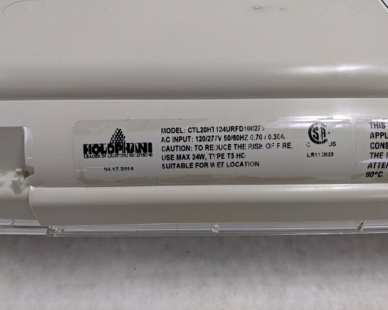Holophane Controlume Fluorescent Luminaire CTL 120VAC or 277VAC 60Hz Input