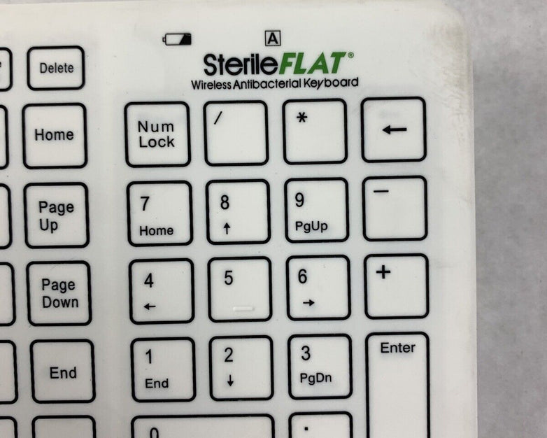 SterileFlat Wireless Antibacterial Medical Keyboard SF09-02W-V4 Missing Dongle