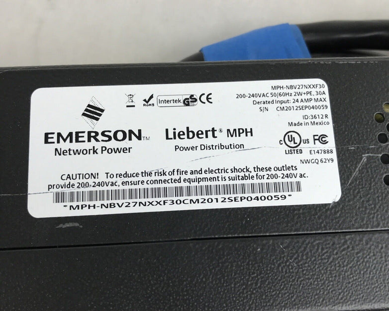 Emerson MPH-NBV27NXXF30 Liebert MPH Power Distribution (Tested and Working)