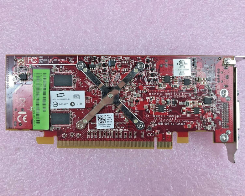 Lot of 5 ATI 109-B62491-00 Radeon HD 3450 256MB DMS-59 S-Video PCIe GPU 0Y103D