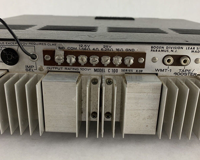 Bogen Model C100 Power Amplifier For Parts and Repair Powers on