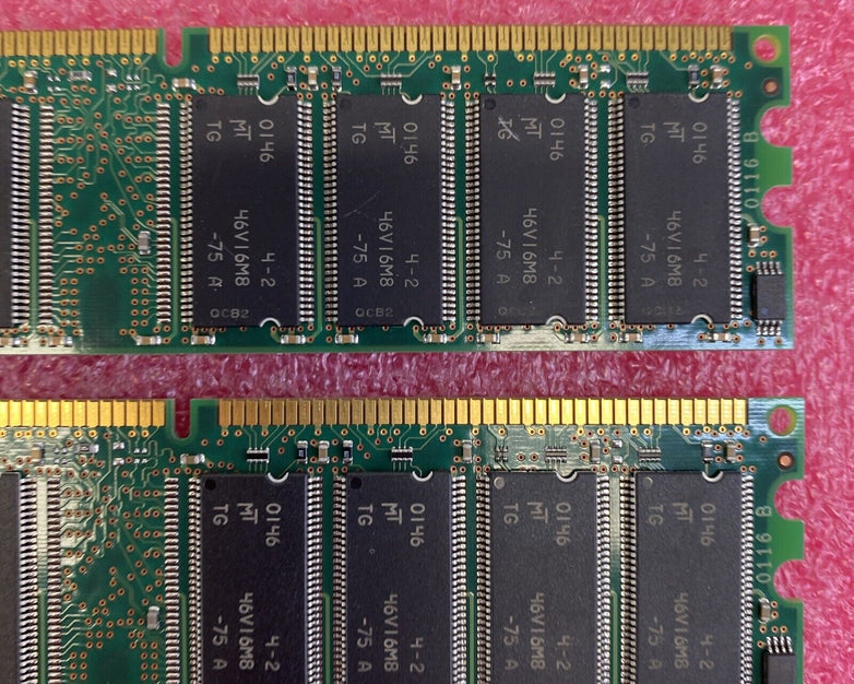 2x 256MB Micron MT16VDDT3264AG-265A1 PC2100U DDR 266MHz RAM Memory